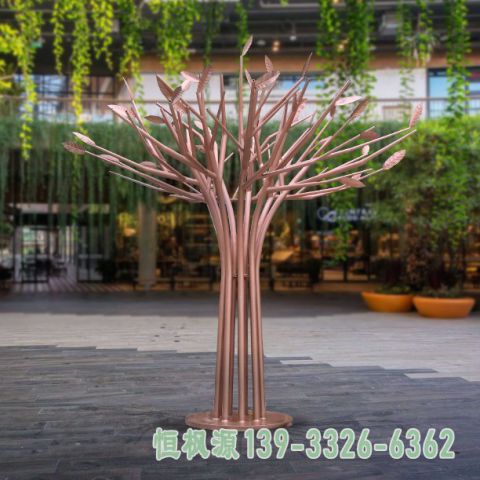 不锈钢植物城市雕塑