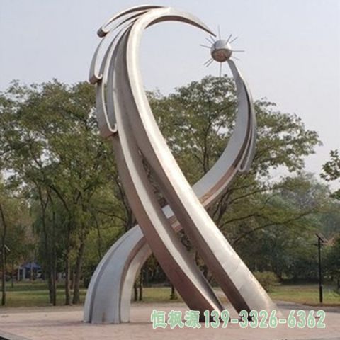 企业不锈钢抽象雕塑