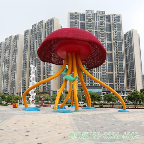 城市不锈钢水母雕塑