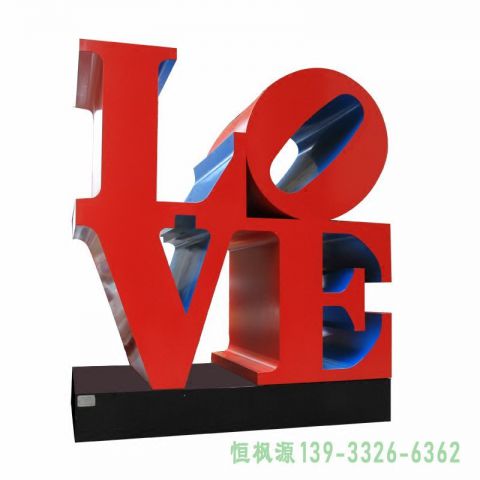 不锈钢广场love字母景观雕塑