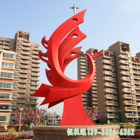 不锈钢城市凤凰景观雕塑