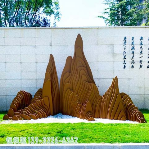 园林假山不锈钢景观雕塑