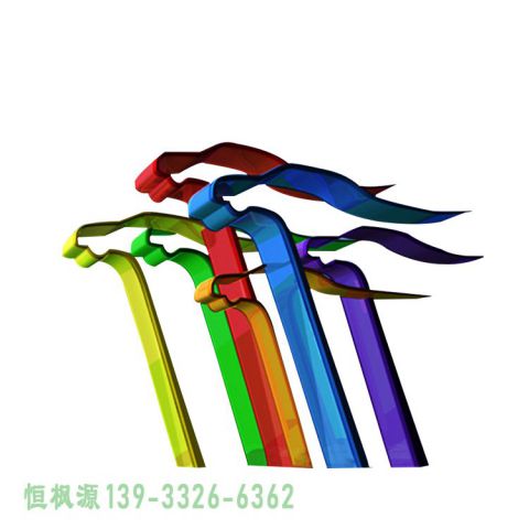 公园飞翔彩带不锈钢雕塑
