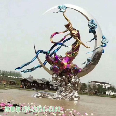 城市不锈钢仙女雕塑