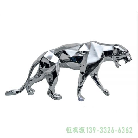 公园不锈钢豹子雕塑