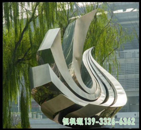 小区凤凰不锈钢动物雕塑