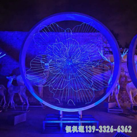 不锈钢花朵广场雕塑