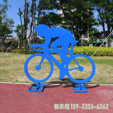 校园自行车不锈钢人物雕塑