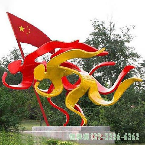 跑步人物不锈钢运动雕塑