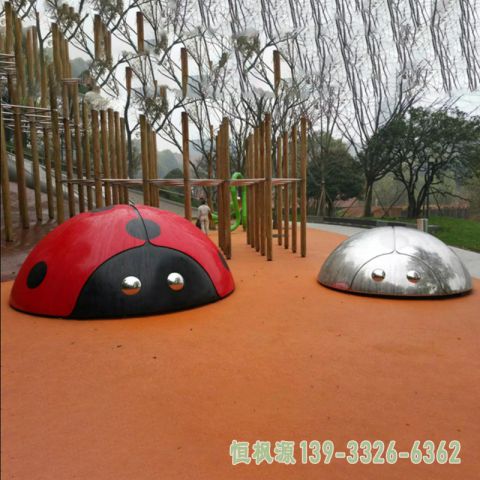 不锈钢瓢虫公园景观雕塑