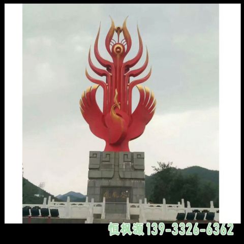 不锈钢凤凰广场雕塑