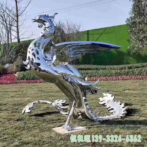 凤凰园林不锈钢动物雕塑