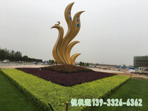 凤凰户外不锈钢景观雕塑