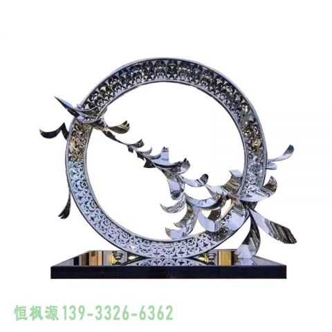 企业不锈钢大雁雕塑