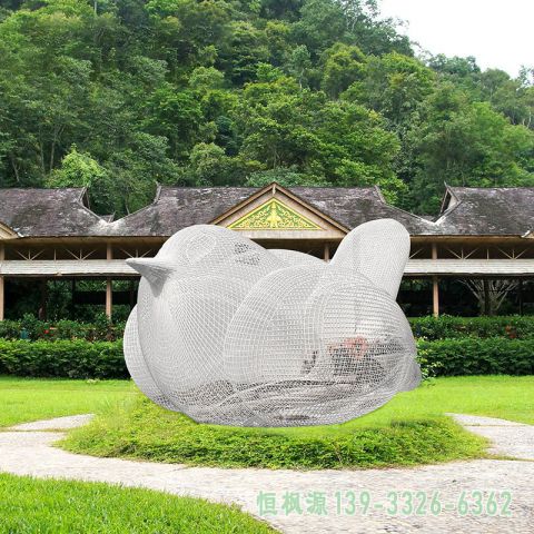 小鸟公园不锈钢雕塑