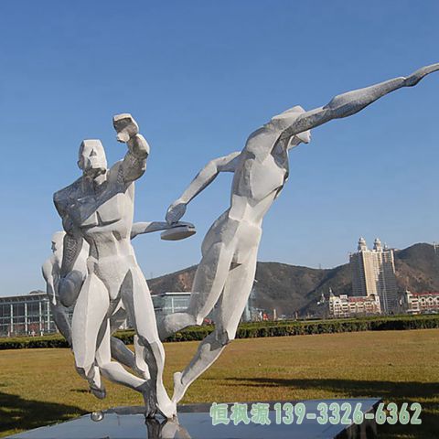 城市掷铁饼不锈钢雕塑