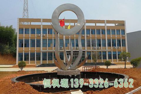 标志不锈钢校园雕塑
