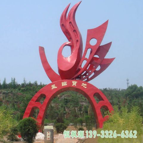 校园不锈钢凤凰雕塑