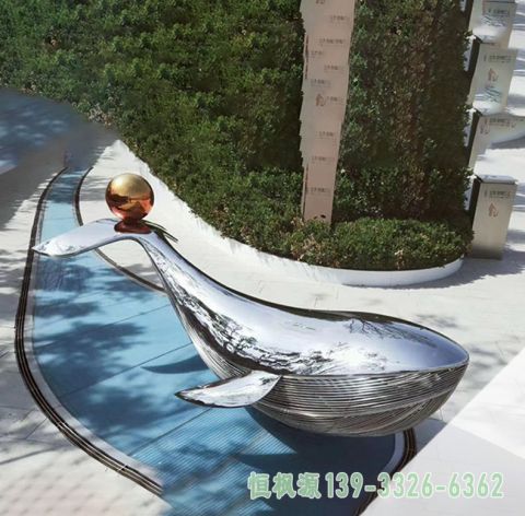 不锈钢海豚企业景观雕塑