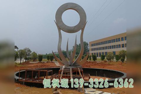 不锈钢标志校园雕塑