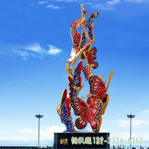 都市蝴蝶不锈钢雕塑