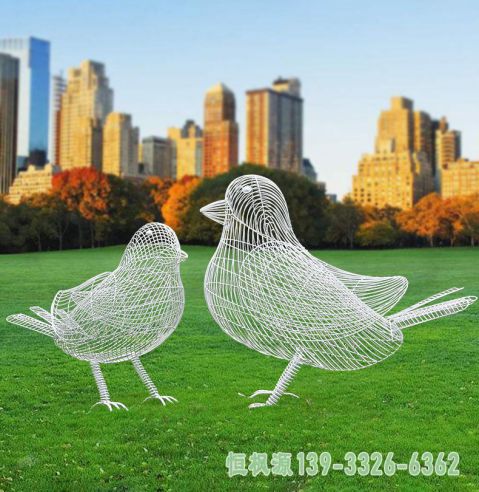 都市小鸟不锈钢雕塑