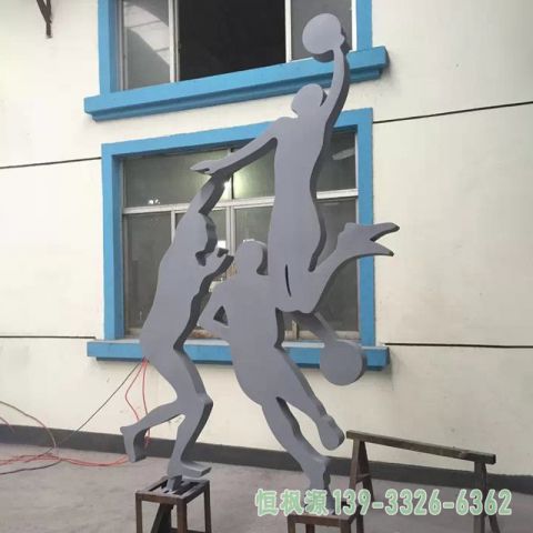 不锈钢篮球广场人物雕塑