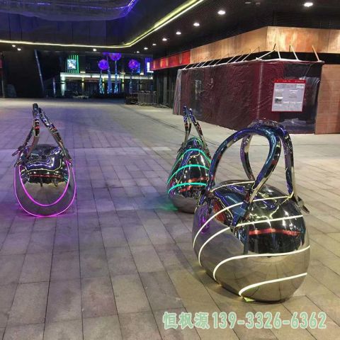 购物袋园林不锈钢雕塑
