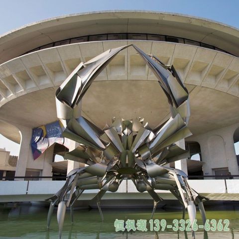 不锈钢都市螃蟹景观雕塑