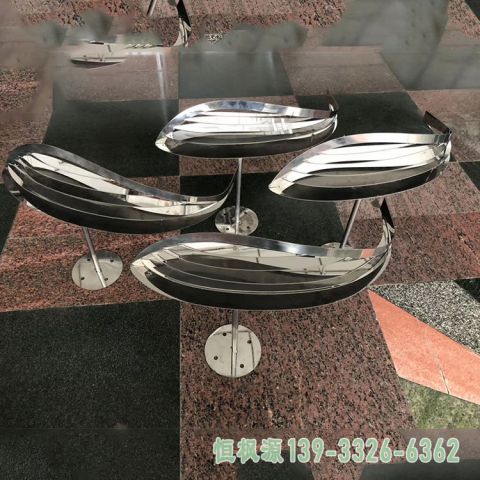 户外镜面鱼不锈钢雕塑