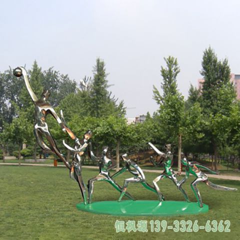 篮球广场不锈钢人物雕塑