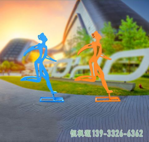 跑步人物广场不锈钢雕塑