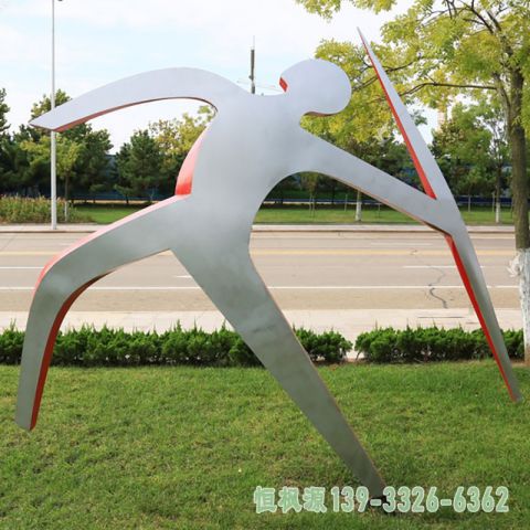 标枪广场不锈钢人物雕塑