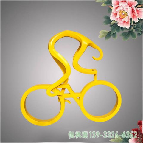 自行车校园不锈钢雕塑
