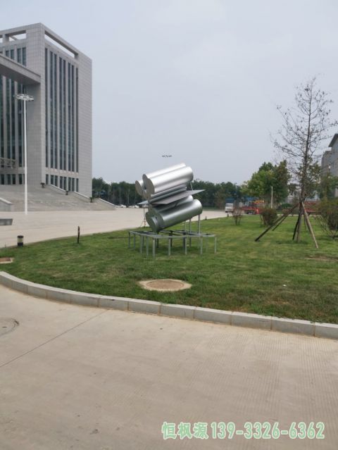 小区抽象不锈钢景观雕塑