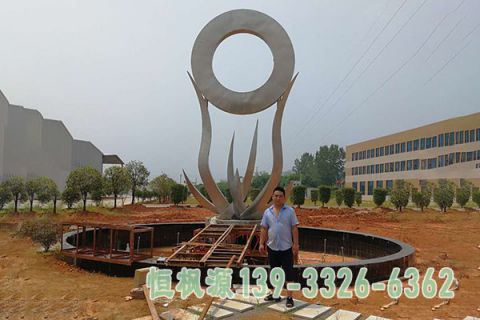 标志户外不锈钢艺术雕塑
