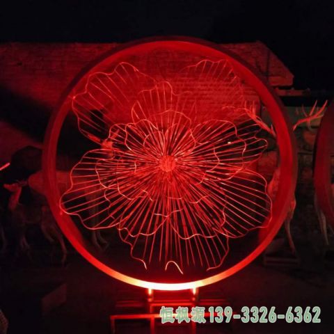 花朵园林不锈钢艺术雕塑