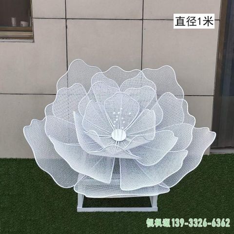 镂空花朵不锈钢户外雕塑