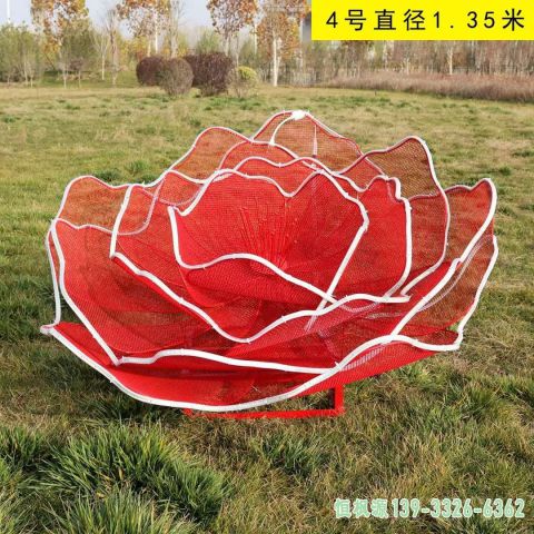 园林彩绘花朵不锈钢雕塑