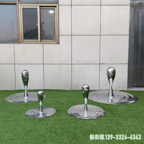 水滴校园不锈钢雕塑