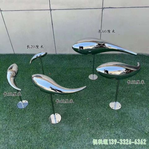 鱼城市不锈钢雕塑