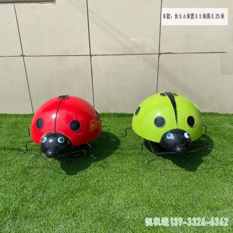 七星瓢虫校园不锈钢景观雕塑