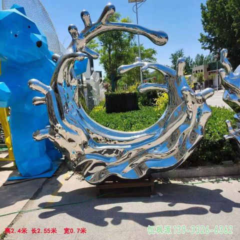 海浪公园不锈钢雕塑