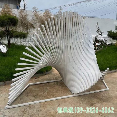 扇子不锈钢都市景观雕塑