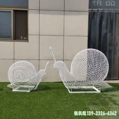 镂空蜗牛户外不锈钢雕塑