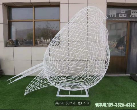 校园不锈钢镂空鸟雕塑
