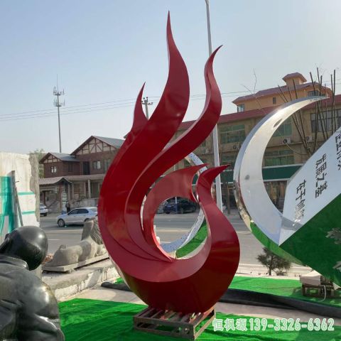 大型凤凰城市不锈钢雕塑
