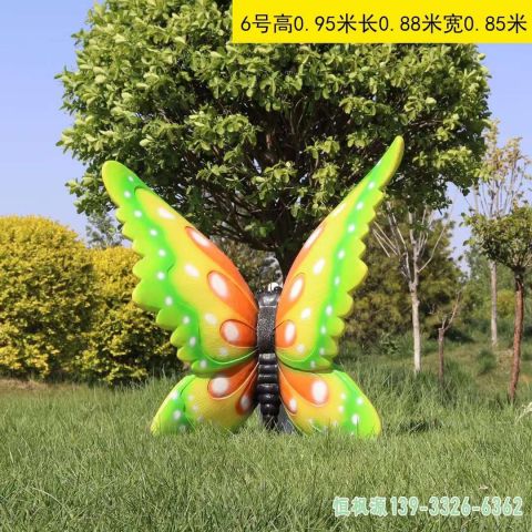蝴蝶广场不锈钢动物雕塑