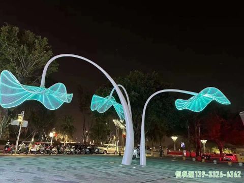 抽象花朵都市不锈钢雕塑