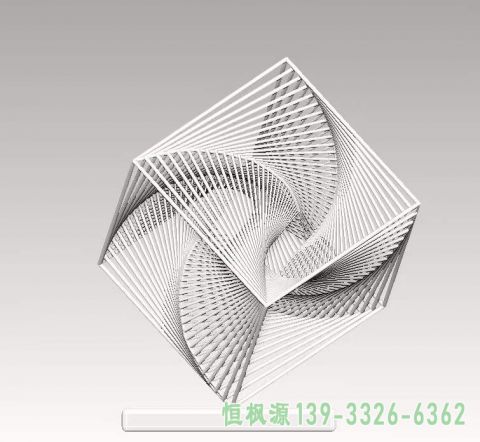 魔方广场不锈钢景观雕塑